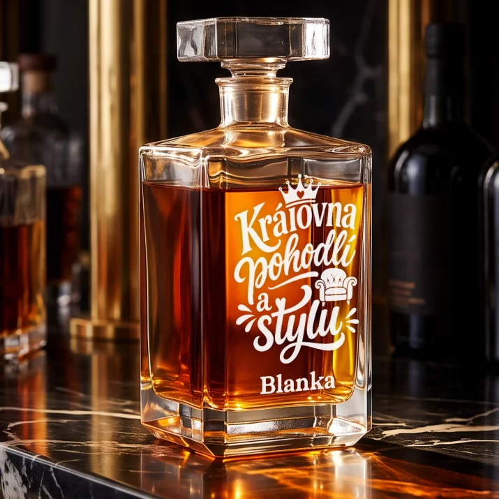 Personalizovaná Karafa Na Whisky Na Vánoce Dárek Pro Ženu: Královna Pohodlí A Stylu Personalizovaná Karafa Na Whisky Na Vánoce Dárek Pro Ženu: Královna Pohodlí A Stylu