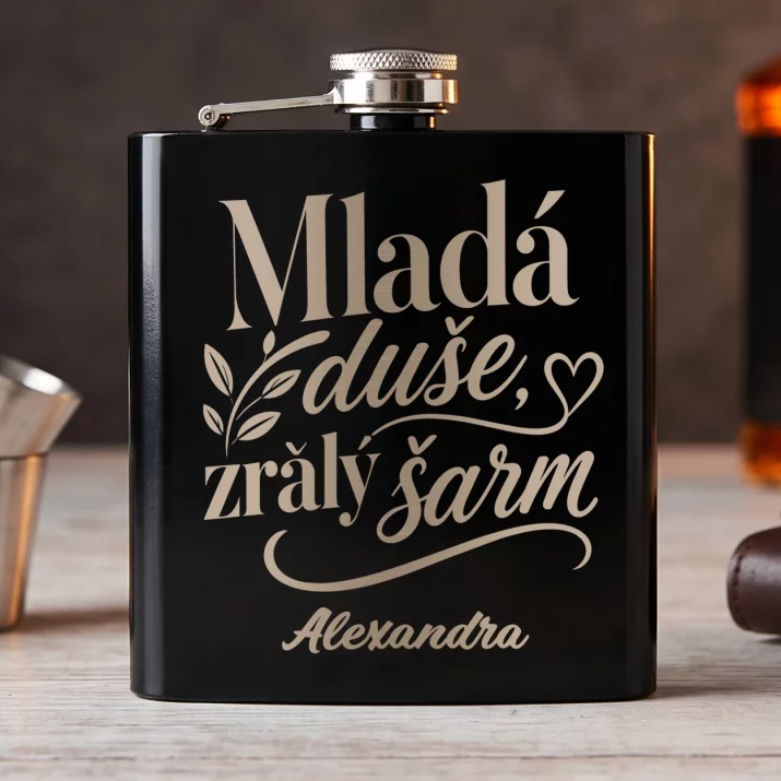 Placatka S Gravírováním K 45 Narozeninám Dárek Pro 45Letou Ženu : Mladá Duše, Zralý Šarm