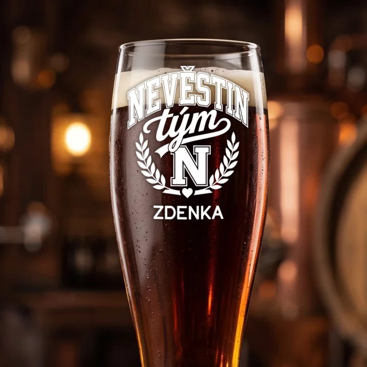 Sklenice Na Pivo S Gravírováním Pro Nevěstu Na Rozlučku Se Svobodou Dárek Pro Ženu: Nevěstin Tým
