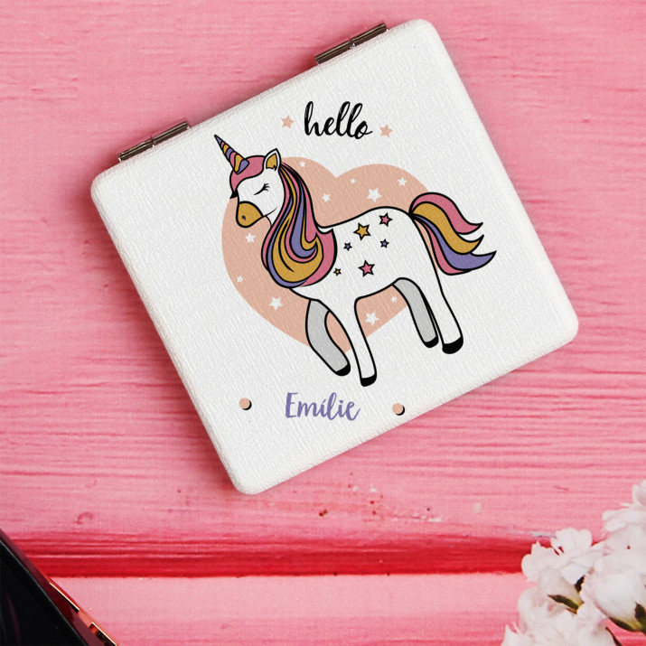Hello unicorn - Zrcátko do kabelky