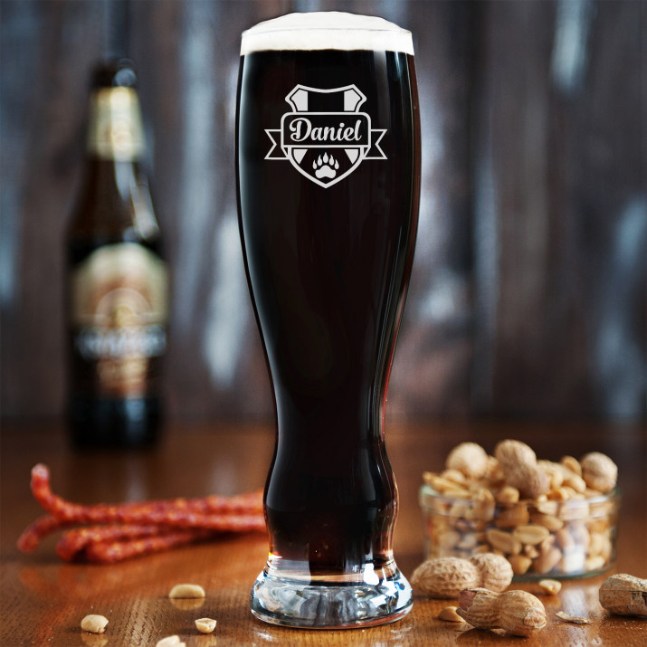 Erb + jméno – Gravírovaná Sklenice na pivo