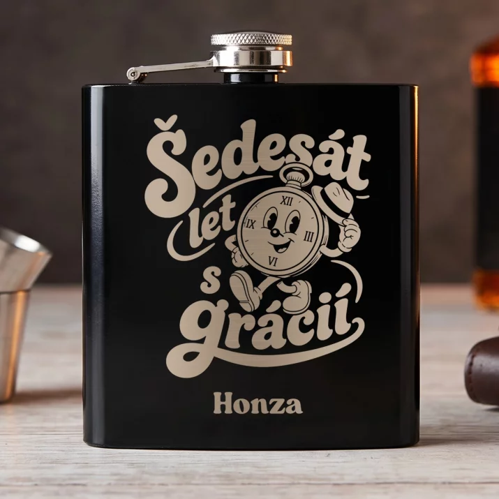 Placatka S Gravírováním Pro Šedesátiletého Muže Dárek K 60 Narozeninám Pro Muže: Šedesát Let S Grácií