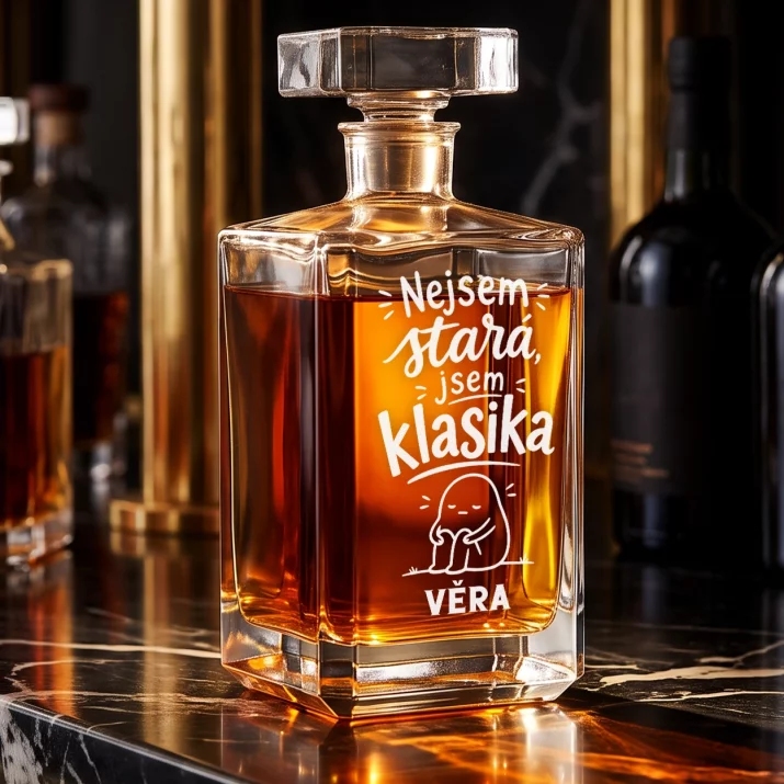 Personalizovaná Karafa Na Whisky K 40 Dárek K 40 Narozeninám Pro Ženu: Nejsem Stará, Jsem Personalizovaná Karafa Na Whisky K 40 Dárek K 40 Narozeninám Pro Ženu: Nejsem Stará, Jsem