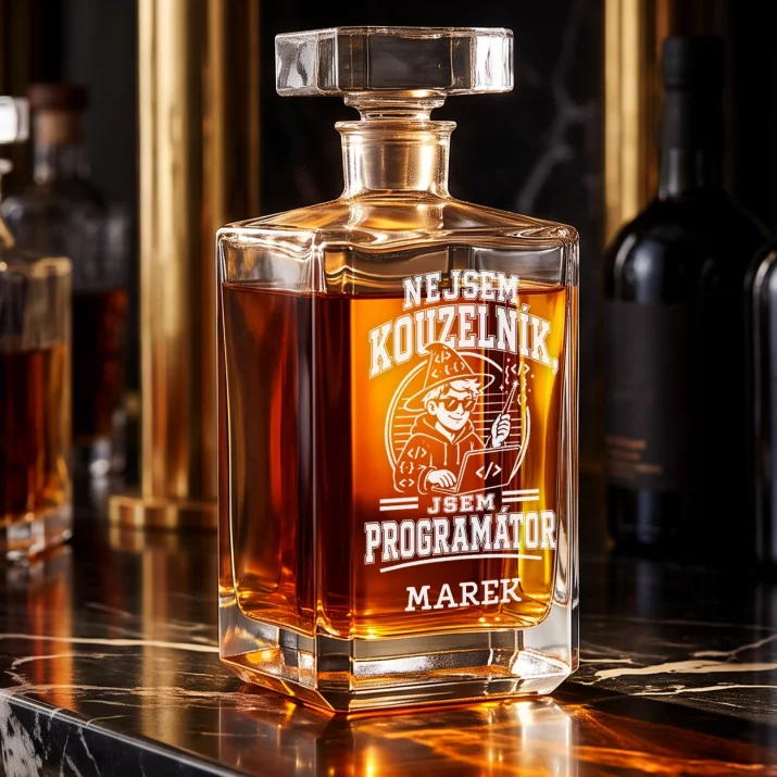 Personalizovaná Karafa Na Whisky Pro Informatika Dárek Pro Muže: Nejsem Kouzelník, Jsem Personalizovaná Karafa Na Whisky Pro Informatika Dárek Pro Muže: Nejsem Kouzelník, Jsem