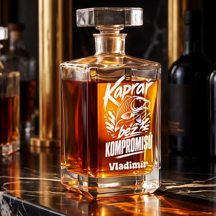 Personalizovaná Karafa Na Whisky Pro Kapraře Dárek Pro Muže: Kaprař Bez Kompromisů