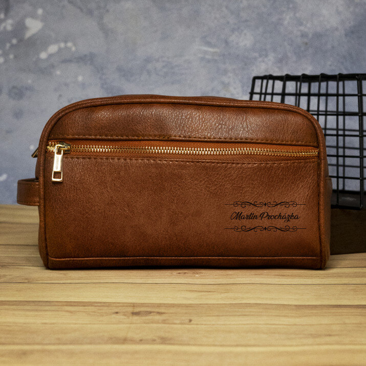 Jméno a příjmení - Pánská kosmetická taška s gravírováním