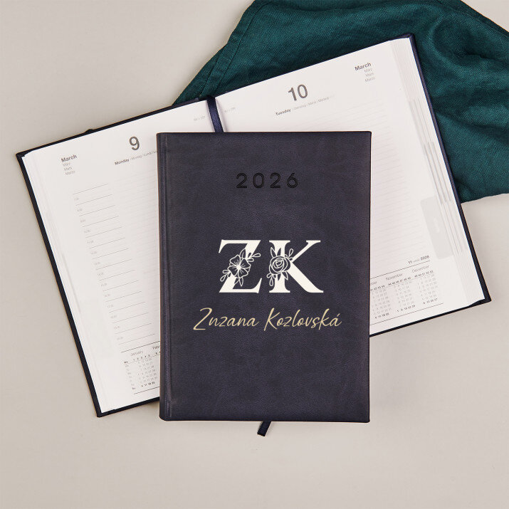 Iniciál jméno příjmení floral - Kalendář Iniciál jméno příjmení floral - Kalendář