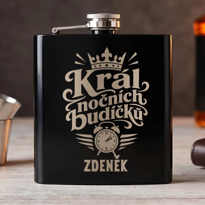 Placatka S Gravírováním Na Zapíjení Miminka Dárek Pro Muže: Král Nočních Budíčků
