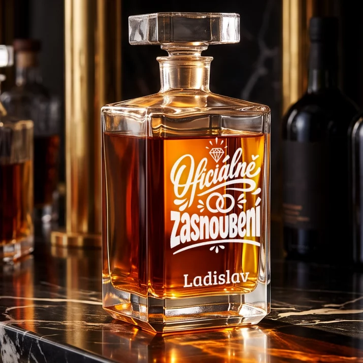 Personalizovaná Karafa Na Whisky Pro Snoubence Dárek Ke Dni Chlapců Pro Muže: Oficiálně Zasnoubeni Personalizovaná Karafa Na Whisky Pro Snoubence Dárek Ke Dni Chlapců Pro Muže: Oficiálně Zasnoubeni