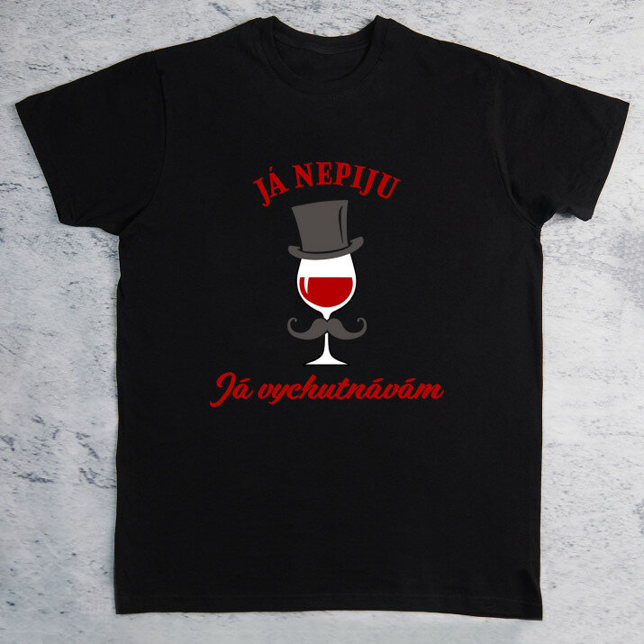 Já nepiju - černé pánské tričko