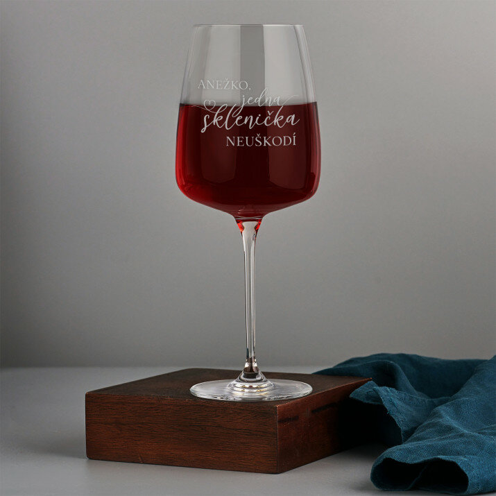 Jedna sklenička neuškodí - Velká sklenice na víno 600 ml