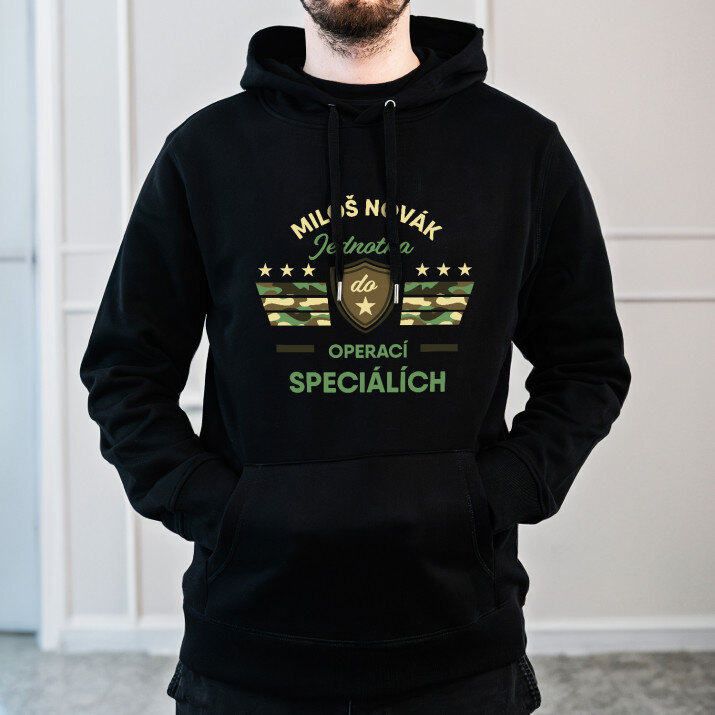 Jednotka speciálních operací - Černá pánská mikina