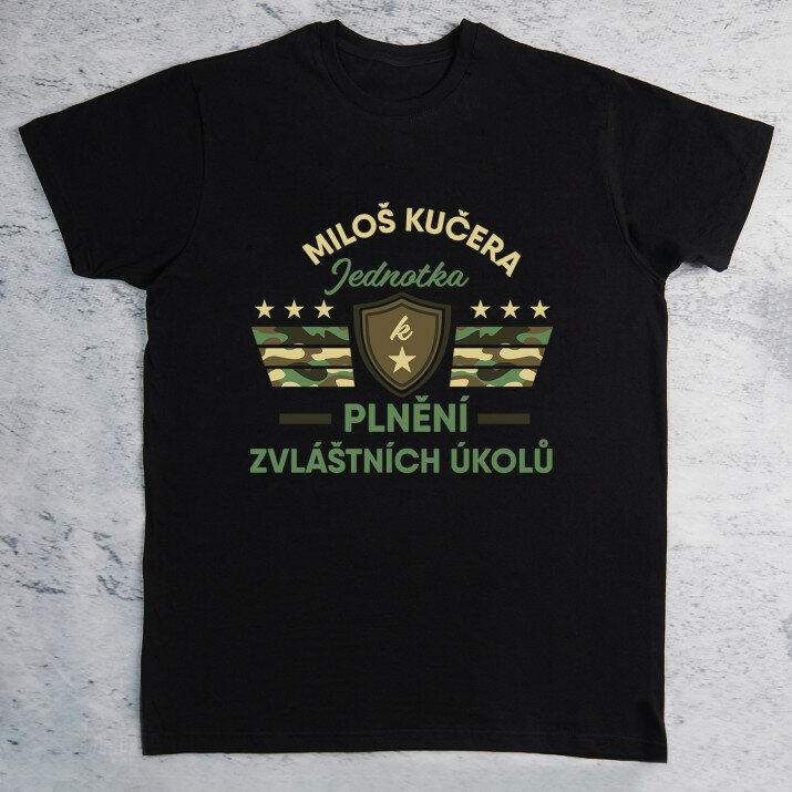 Jednotka k plnění zvláštních úkolů - černé pánské tričko