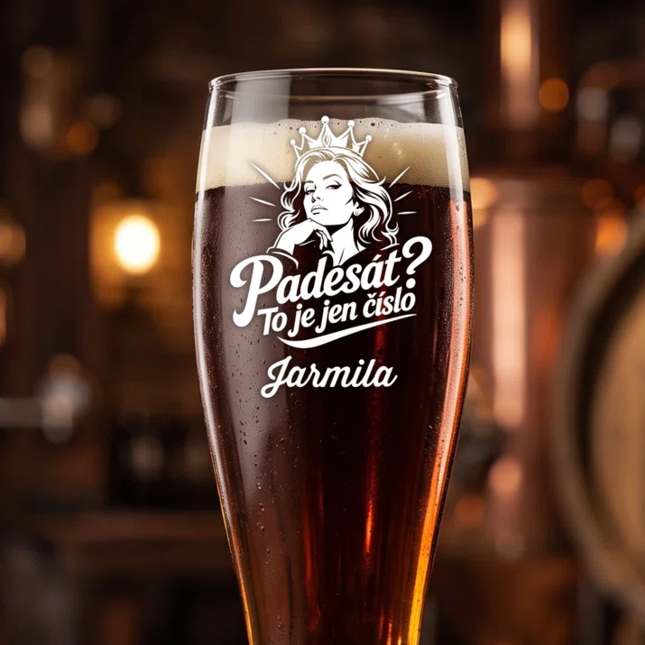 Sklenice Na Pivo S Gravírováním K 50 Dárek K 50 Narozeninám Pro Ženu: Padesát? To Je Jen Číslo Sklenice Na Pivo S Gravírováním K 50 Dárek K 50 Narozeninám Pro Ženu: Padesát? To Je Jen Číslo