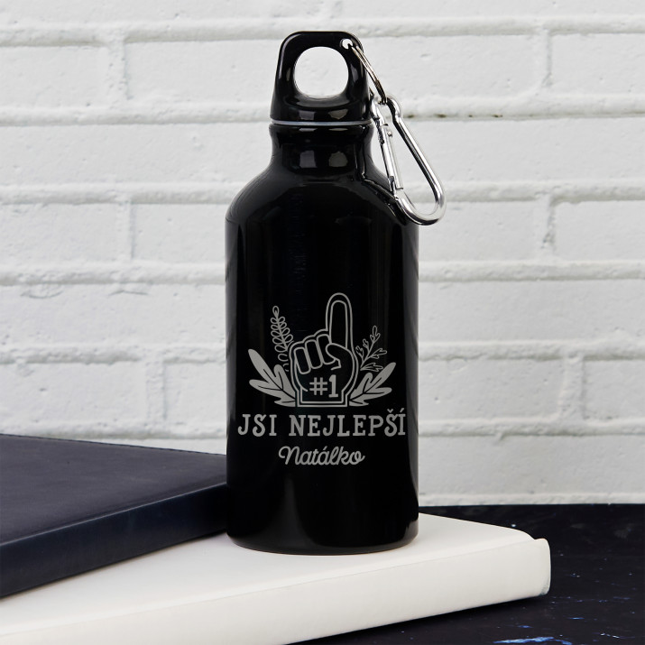 Jsi nejlepší - Láhev na pití 0,4l s karabinou