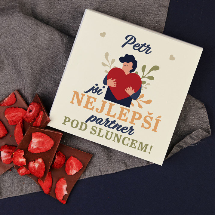 jsi nejlepší partner pod sluncem - Čokoláda s jahodami