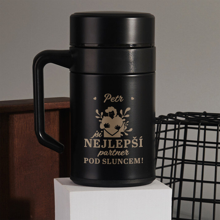 jsi nejlepší partner pod sluncem - Termohrnek s uchem