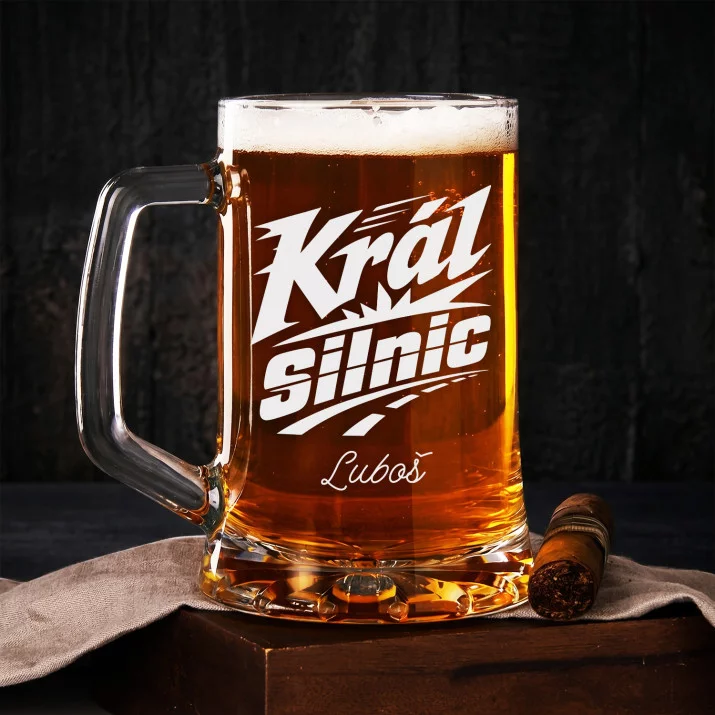Půllitr Na Pivo Pro Řidiče Kamionu Dárek Pro Muže: Silniční Koruna Půllitr Na Pivo Pro Řidiče Kamionu Dárek Pro Muže: Silniční Koruna