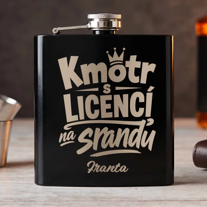 Placatka S Gravírováním Pro Kmotra Dárek Pro Muže: Kmotr S Licencí Na Srandu