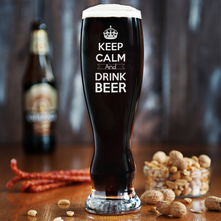 Keep calm – Gravírovaná Sklenice na pivo