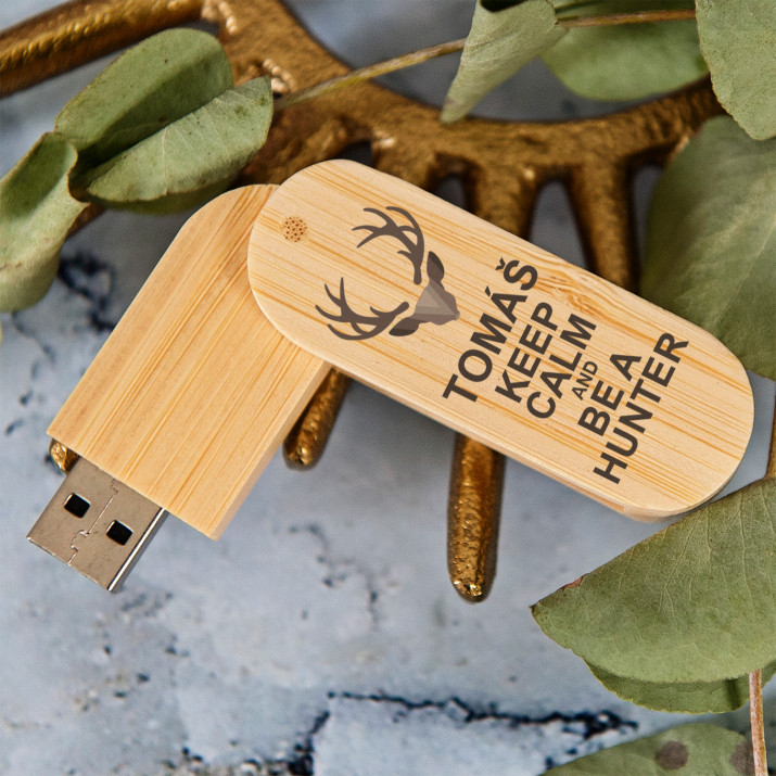 Keep calm hunter - USB flash disk s potiskem
