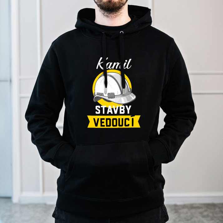 Stavbyvedoucí - Černá pánská mikina