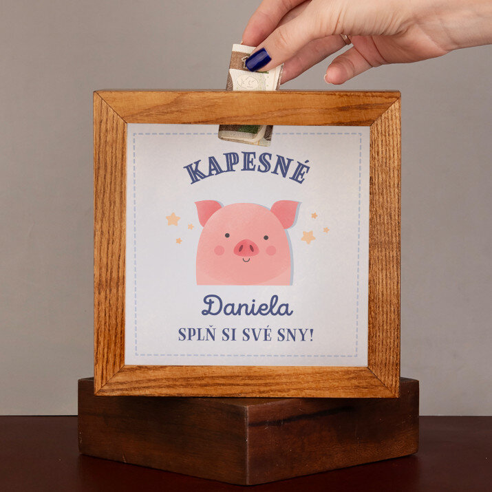 Kapesné - Dřevěné prasátko