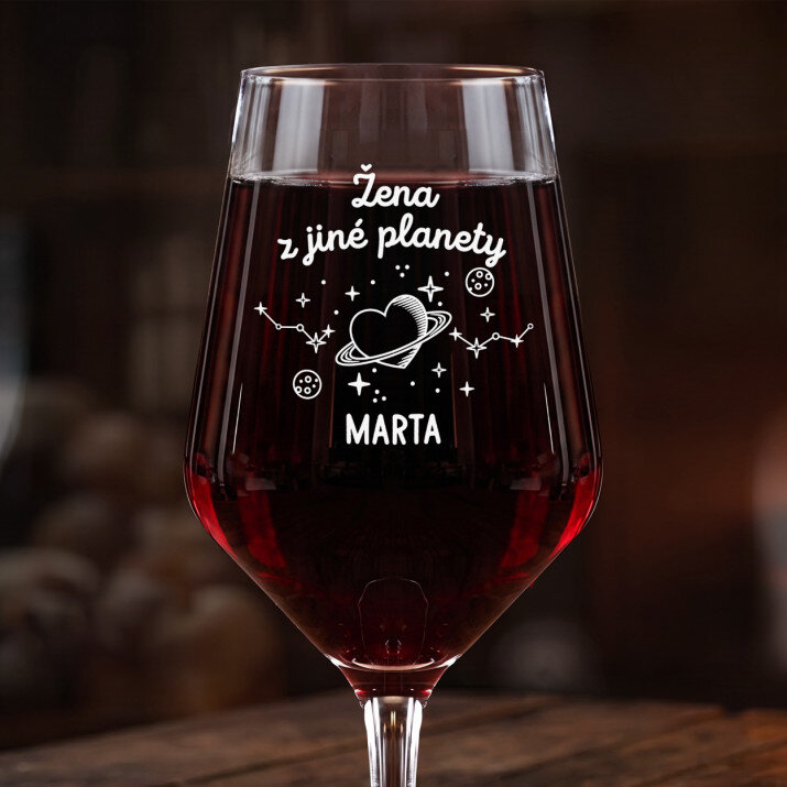 Žena z jiné planety - Velká sklenice na víno