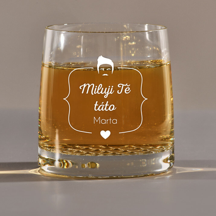 Miluji tátu - Sklenice na whisky