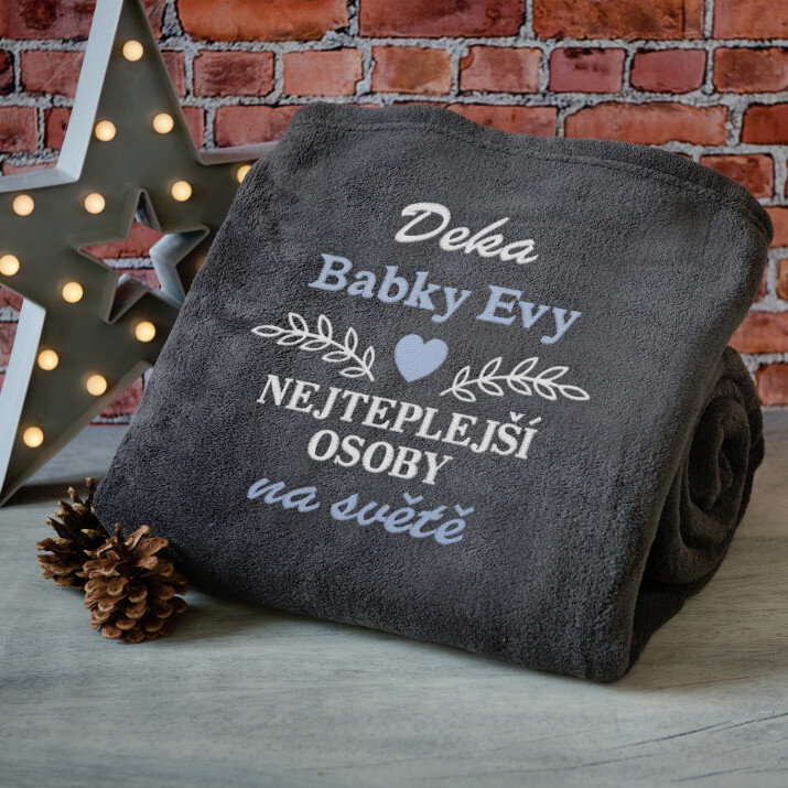Nejteplejší osoba na světě - Deka s výšivkou