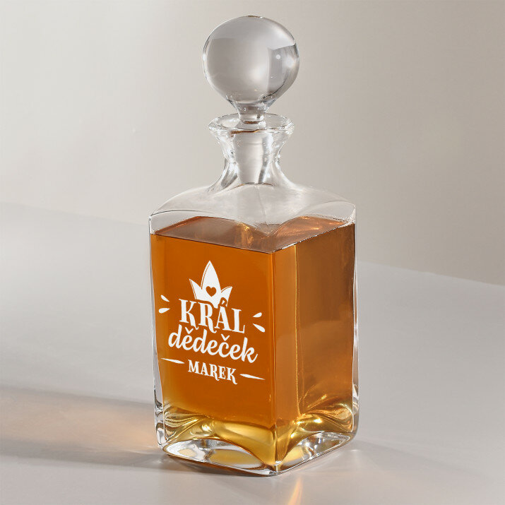 Král dědeček - Karafa na whisky 1l