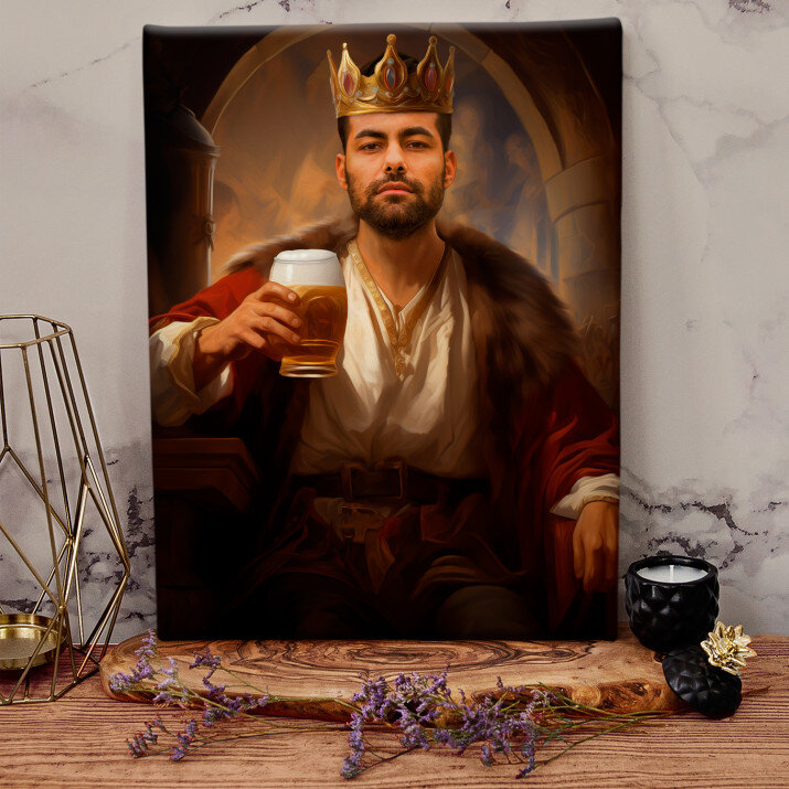 Král s pivem - Královský portrét