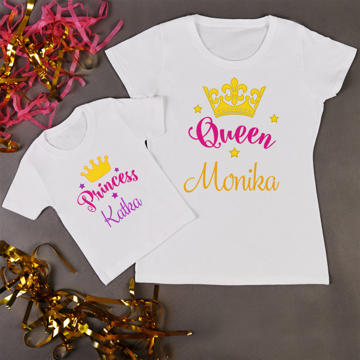 Královna, princezna - Set Triček Máma a Dítě