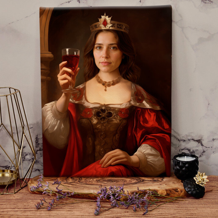 Královna s vínem - Královský portrét