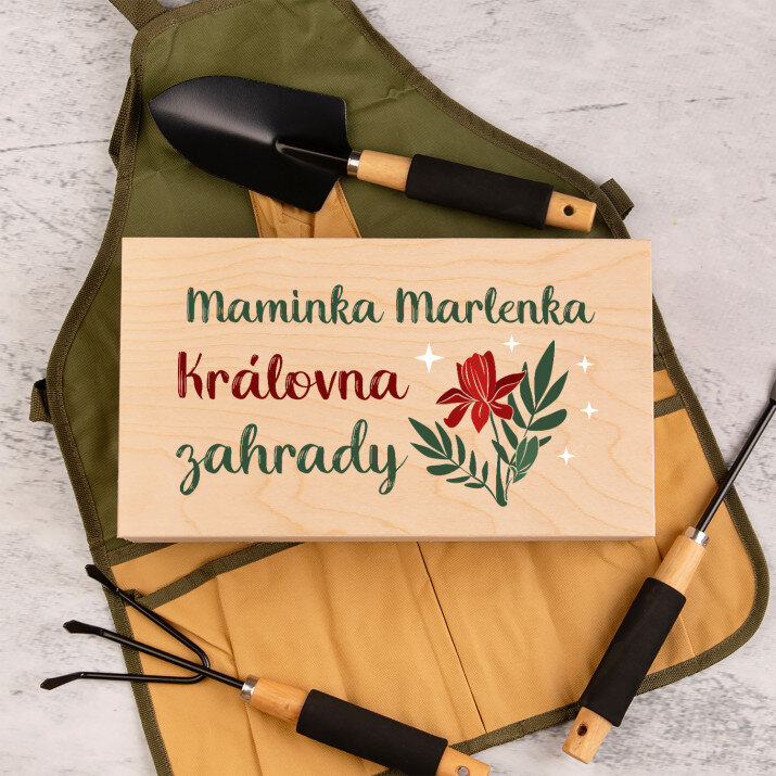 Královna květin - Sada zahradního nářadí - zástěra