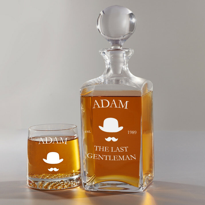 Last Gentleman - Skleněná karafa na whisky + sklenice