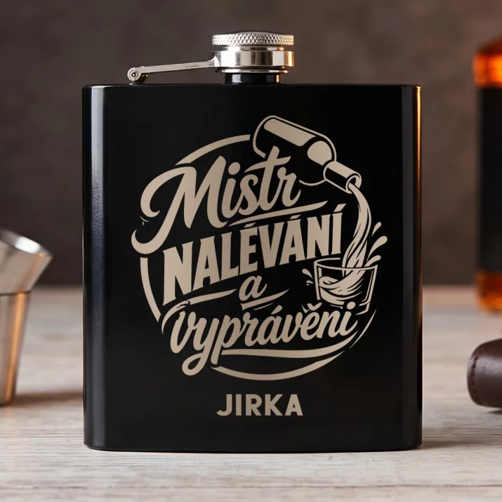 Placatka S Gravírováním Pro Alkoholika Dárek Pro Muže: Mistr Nalévání A