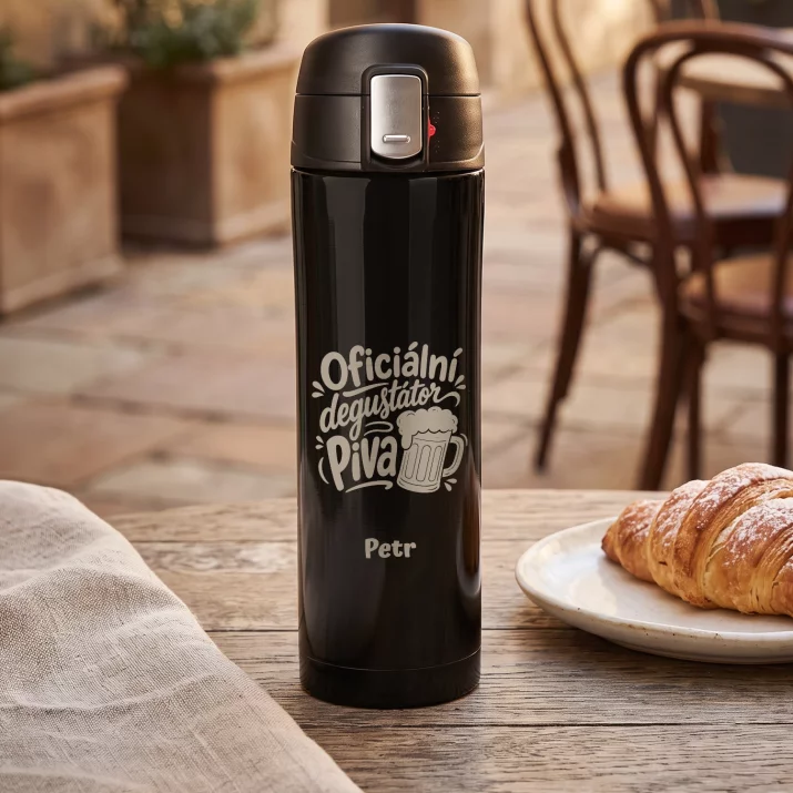 Termohrnek 440ml K Svátku Dárek Pro Muže: Oficiální Degustátor Piva