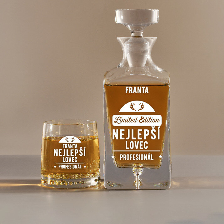 Limited edition - Skleněná karafa na whisky + sklenice