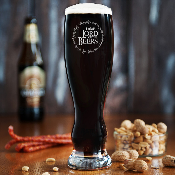 Lord of the Beers – Gravírovaná Sklenice na pivo