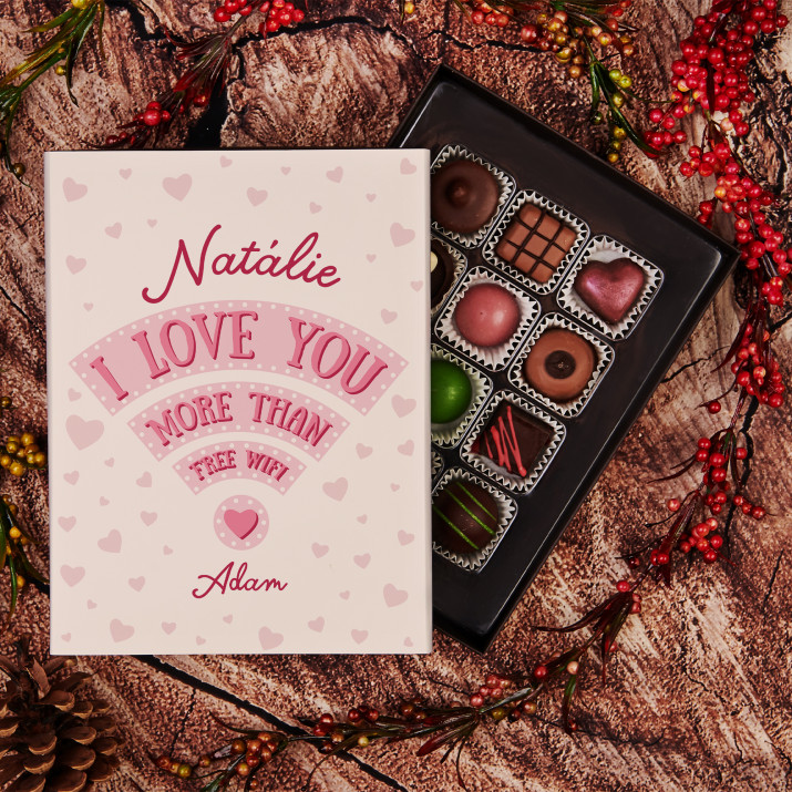 Love you more than wifi - Belgické čokoládové pralinky