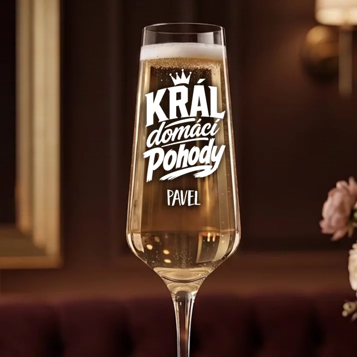 Sklenice Na Šampaňské K Vánocům Dárek Pro Muže: Král Domácí Pohody