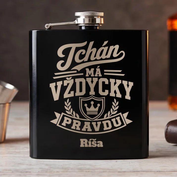 Placatka S Gravírováním Pro Tchána Dárek Ke Dni Otců Pro Muže: Tchán Má Vždycky Pravdu Placatka S Gravírováním Pro Tchána Dárek Ke Dni Otců Pro Muže: Tchán Má Vždycky Pravdu