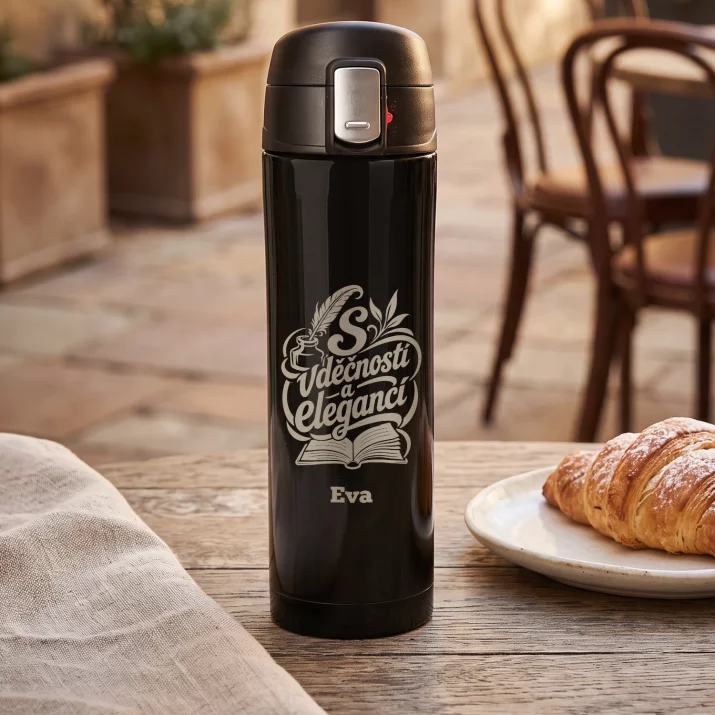 Termohrnek 440ml Na Konec Školního Roku Dárek Pro Ženu: S Vděčností A Elegancí