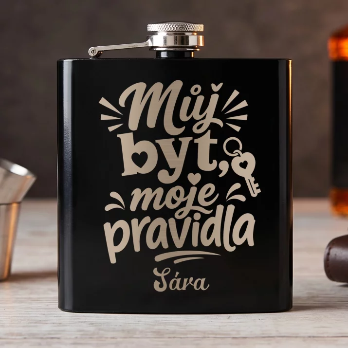 Placatka S Gravírováním Do Nového Bytu Dárek Pro Ženu: Můj Byt, Moje Pravidla