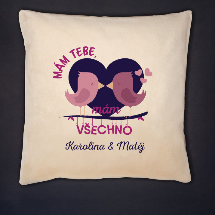 Mám tebe, mám všechno - Polštář dekorační