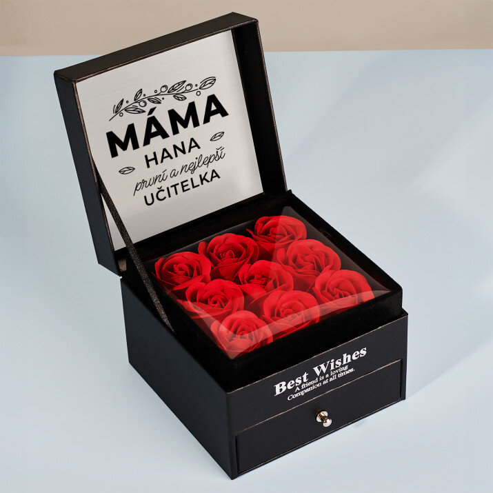 Máma, první a nejlepší učitelka - Šperkovnice - věčné růže