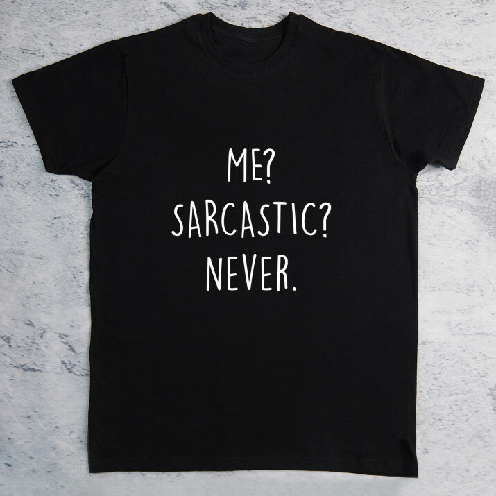 Me sarcastic - černé pánské tričko