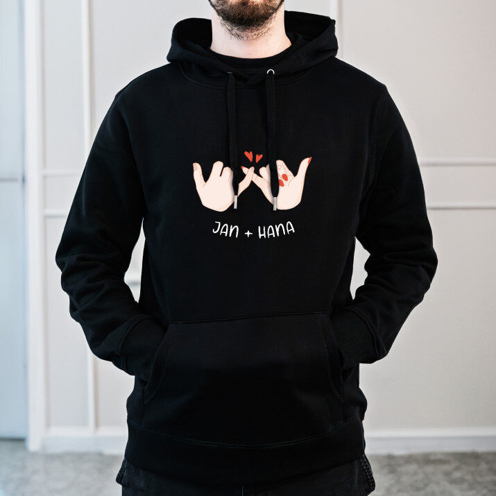 Jména pro zamilované - Černá pánská mikina