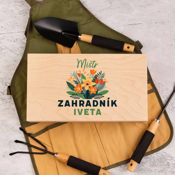 Mistr zahradník - Sada zahradního nářadí - zástěra